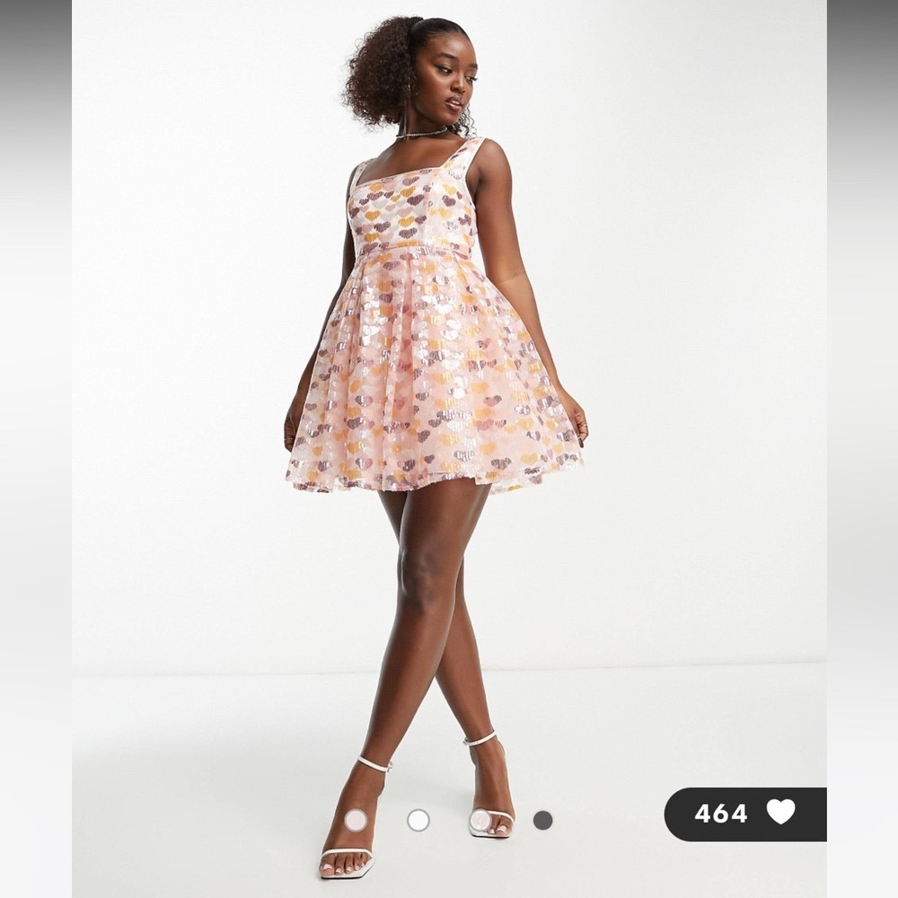 NWT - Maya Sequin Heart Dress - 6